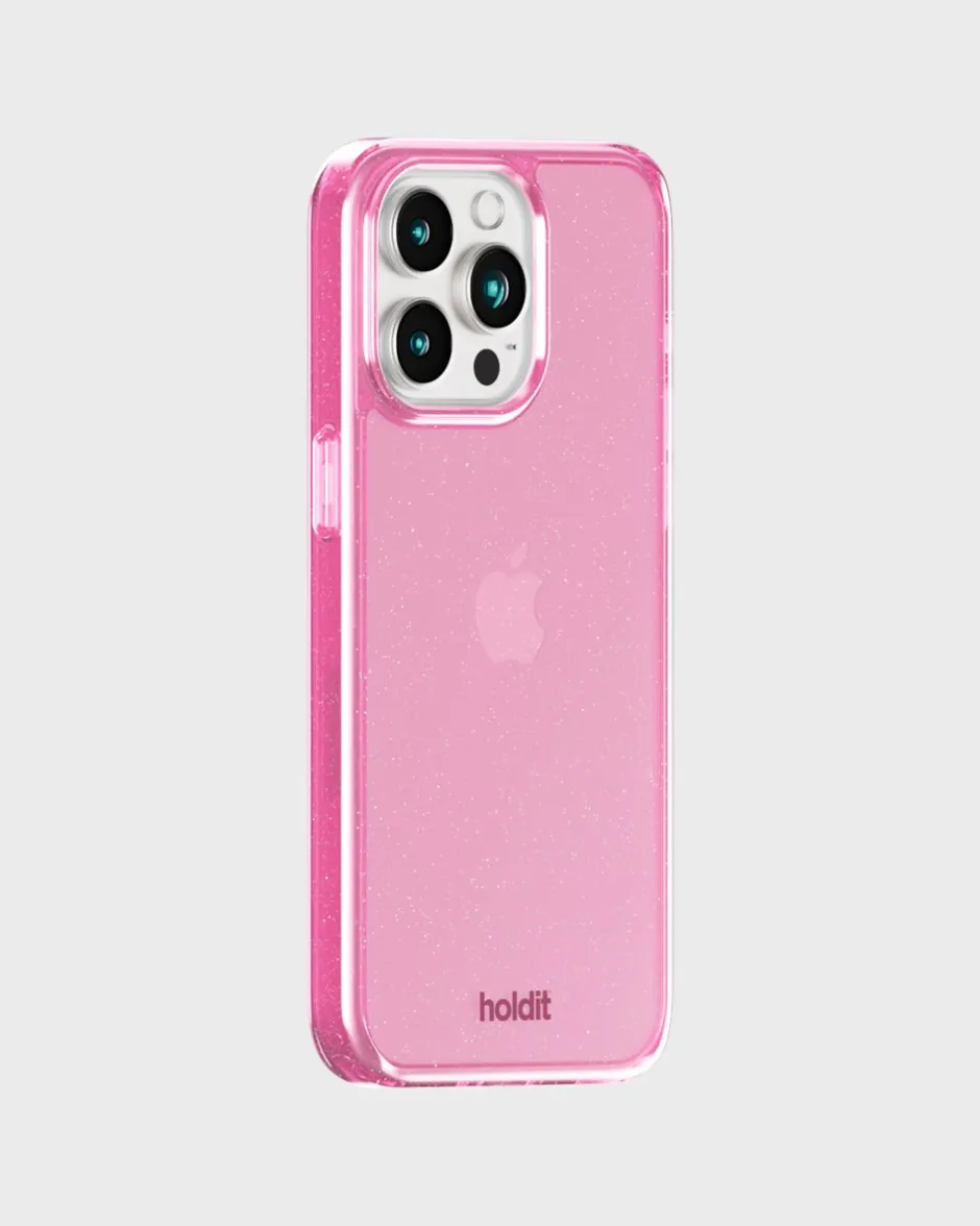 Outlet holdit Iphone 15Pro Glitter Cover, Pink