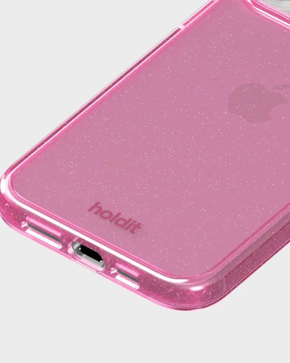 Outlet holdit Iphone 15Pro Glitter Cover, Pink