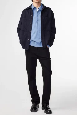Online NN. 07 Isak Overshirt, , XXL Navy Stripe
