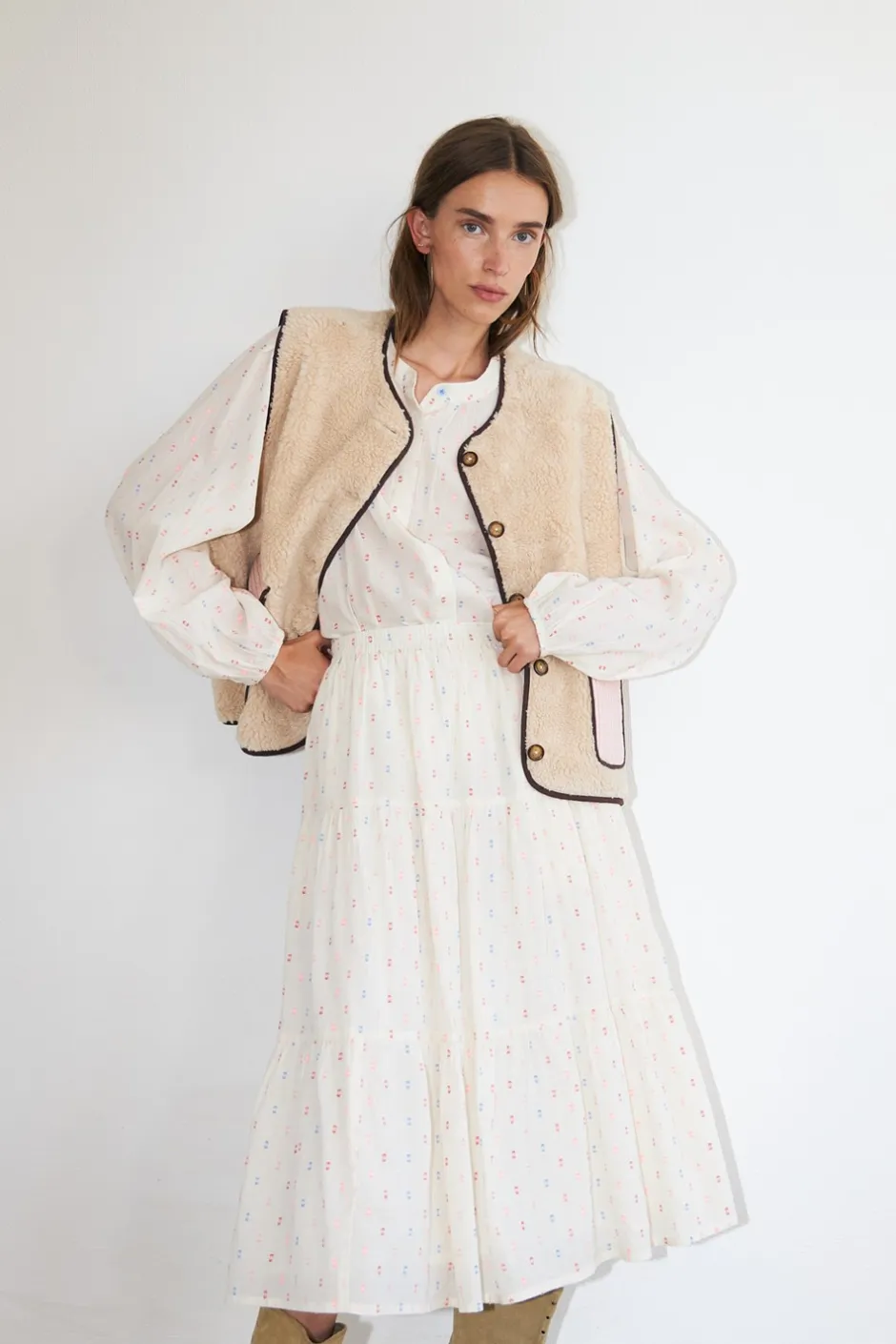 Hot Lollys Laundry JaceLL Love Vest, , M Beige