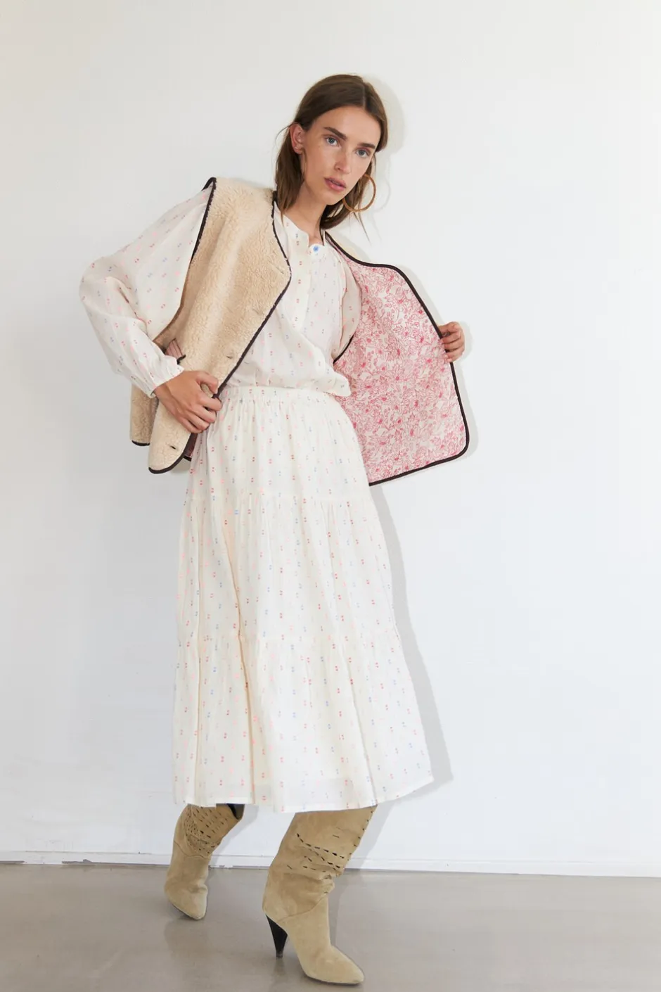 Hot Lollys Laundry JaceLL Love Vest, , M Beige