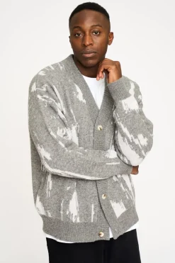 Best Resteröds Jack Cardigan, , L Light Grey Melange