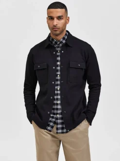 New Selected Homme Jackie Overshirt, , XL Black