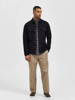 New Selected Homme Jackie Overshirt, , XL Black
