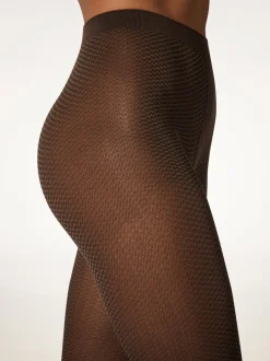 Wolford Jacquard Strømpebukser, , S*Dame Strømper