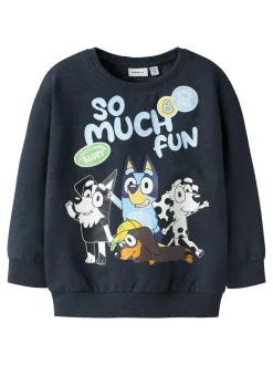 Hot Name It Jared Bluey Sweatshirt, , 104 cm Navy Blazer