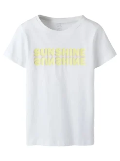 New Name It Jemil T-shirt, , 122-128 cm Bright White