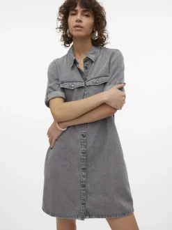 Vero Moda Jennie Denimkjole, , XS*Dame Kjoler