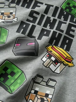 Online Name It Jet Minecraft Sweatshirt, , 134-140 cm Grey Melange