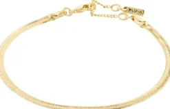 Pilgrim Joanna Flat Snake Chain Armbånd, , 16 cm*Dame Armbånd