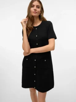 Hot Vero Moda Johanna Strikkjole, , M Black