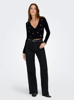 Sale ONLY Juicy Højtaljede Jeans, , W29/L32 Black Denim