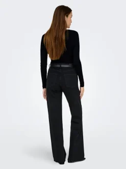 Sale ONLY Juicy Højtaljede Jeans, , W29/L32 Black Denim