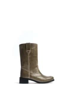 New Dico Copenhagen Julia Gaucho Escovado Støvler, , 39 Army Green