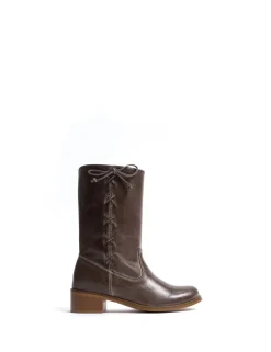 Clearance Dico Copenhagen Julia Gaucho Laces Støvler, , 39 Dark Brown