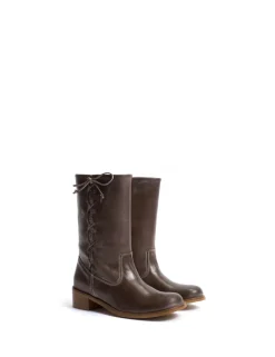 Clearance Dico Copenhagen Julia Gaucho Laces Støvler, , 39 Dark Brown
