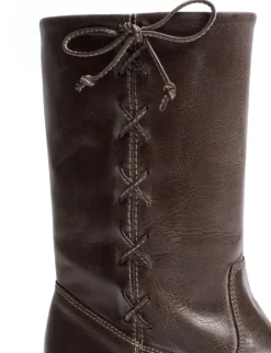 Clearance Dico Copenhagen Julia Gaucho Laces Støvler, , 39 Dark Brown