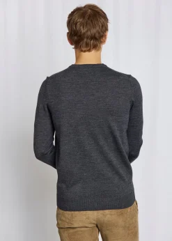 Outlet Bruun & Stengade Jupiter Regular Fit Striktrøje, , L Grey