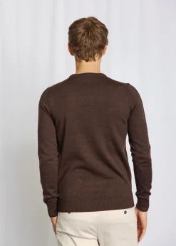Hot Bruun & Stengade Jupiter Regular Fit Striktrøje, , L Dark Brown