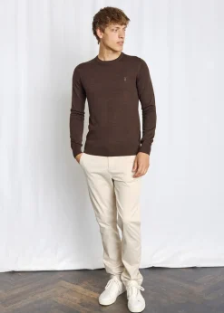 Hot Bruun & Stengade Jupiter Regular Fit Striktrøje, , L Dark Brown
