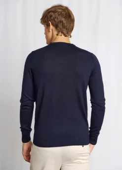 Discount Bruun & Stengade Jupiter Regular Fit Striktrøje, , L Navy