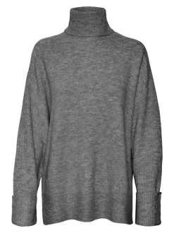 Outlet Vero Moda Jupiter Striktrøje, , M Medium Grey Melange