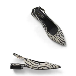 Discount Pavement Kala Slingback Ballerinasko, , 39 Zebra Satin