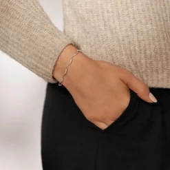 New Skagen Kariana Waves Armbånd, , 16+3 cm Silver