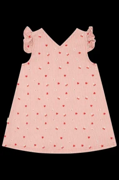 Outlet Hust & Claire Karoline Stripes Kjole, , 128 cm Sorbet