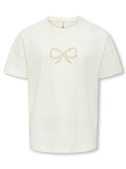 KIDS ONLY Kate Life O-Neck Pearl T-shirt, , 134-140 cm*Børn T-Shirts & Toppe