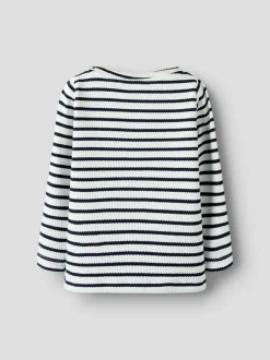 Outlet Name It Kattie Langærmet T-shirt, , 116 cm Cloud Dancer Sky Captain