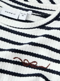 Outlet Name It Kattie Langærmet T-shirt, , 116 cm Cloud Dancer Sky Captain