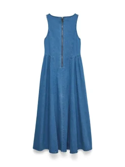 Discount Vero Moda Kiara Denim Kjole, , L Medium Blue Denim