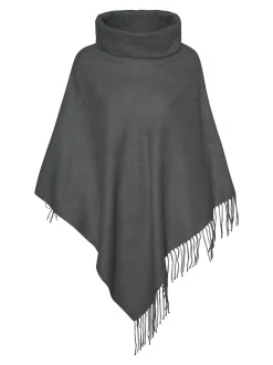 Outlet Vero Moda Kleo Poncho, Dark Grey Melange