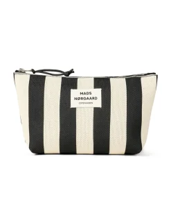 Clearance Mads Nørgaard Knit Stripe Hof Makeuptaske, Black