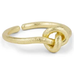 Online Pure By Nat Knot Ring, Gold Plated