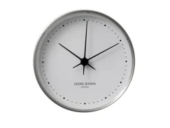 Discount Georg Jensen Koppel Vægur, , Ø22 cm Stål/Hvid