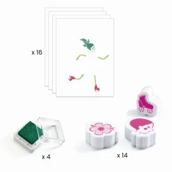 Djeco Kreative Stempler, Blomster Piger*Børn Kreativ Leg