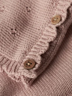 Online Lil' Atelier Laguna Wrap Knit Cardigan, , 80 cm Misty Rose