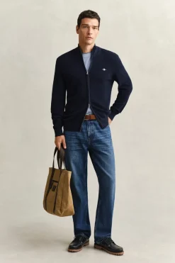 Best GANT Langærmet Cardigan, , 3XL Evening Blue