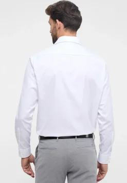 Best Eterna Langærmet Comfort Fit Skjorte, , 44 Hvid