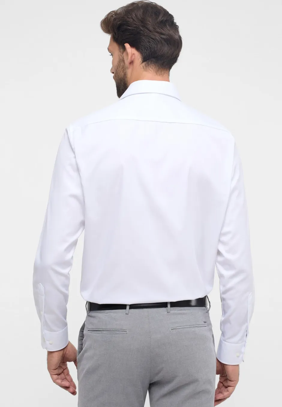 Best Eterna Langærmet Comfort Fit Skjorte, , 44 Hvid