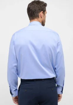 Clearance Eterna Langærmet Comfort Fit Skjorte, , 40 Blå