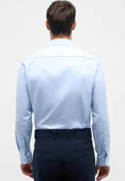 Clearance Eterna Langærmet Slim Fit Skjorte, , 41 Blå