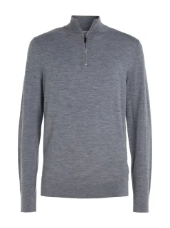 Hot Calvin Klein Langærmet Striktrøje, , XL Mid Grey Heather