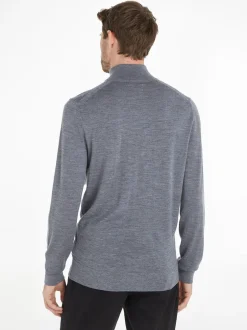 Hot Calvin Klein Langærmet Striktrøje, , XL Mid Grey Heather