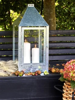 A2 Living Lanterne, Galvaniseret, 32x70x32 cm* Lanterner & Lyskæder