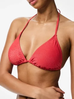 Pieces Laomi Lurex Bikinitop, , S Lollipop