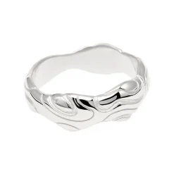 Best Camille Brinch Large Bubbly Flow Ring, , 55 Silver