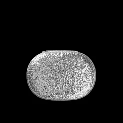 Best DAY ET Large Oval Glitter Smykkeskrin, Silver